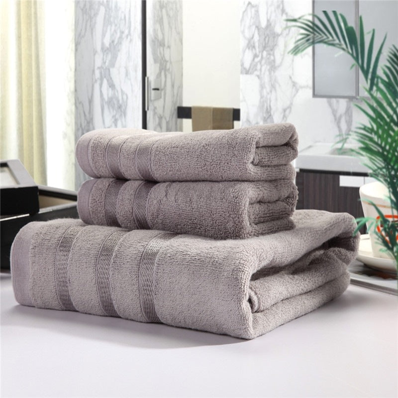 Bamboo Fiber Three-piece Bath Towel Set