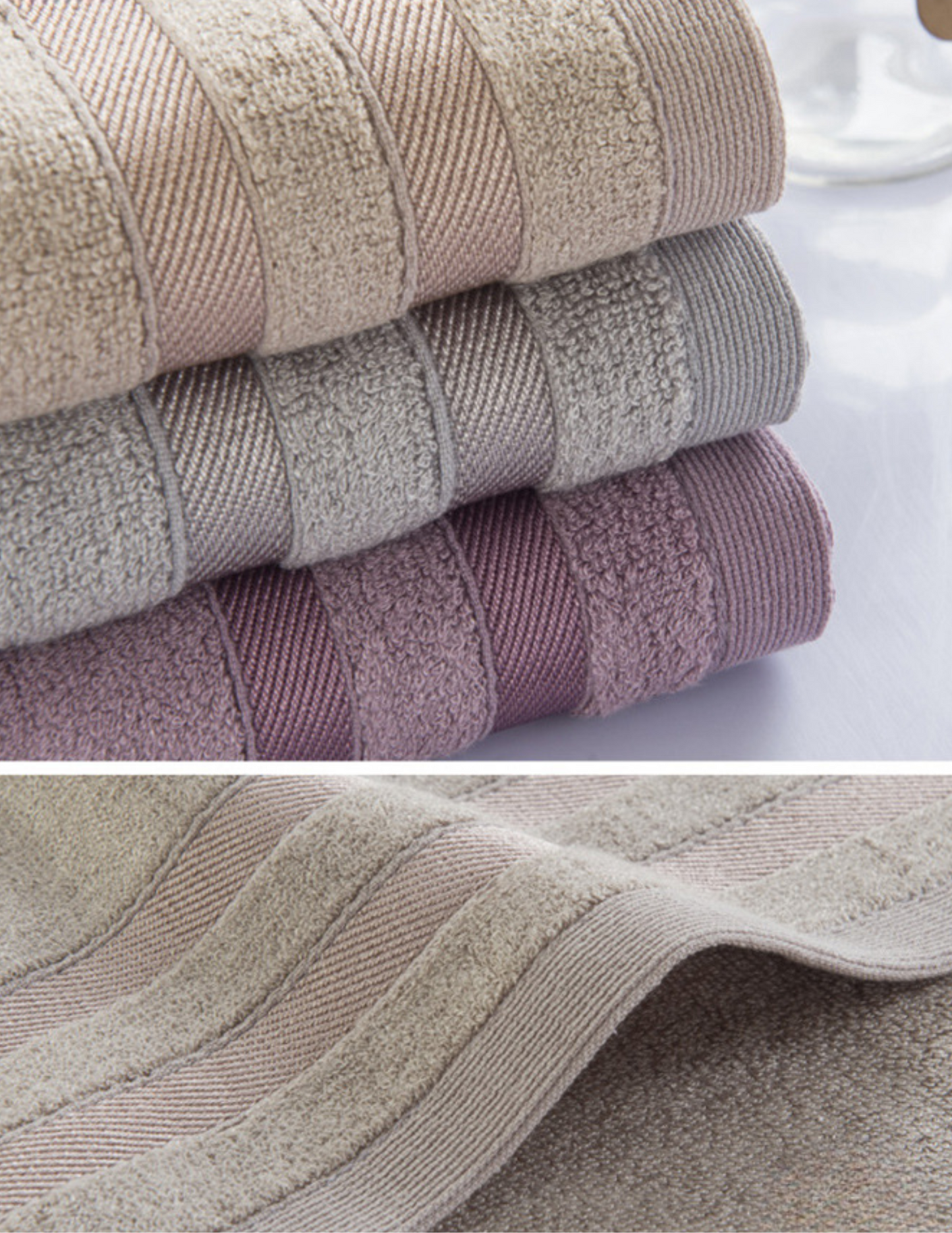 Bamboo Fiber Three-piece Bath Towel Set